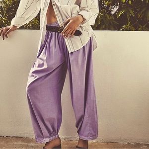 Free People To The Sky Lavender Parachute Pants Size Medium